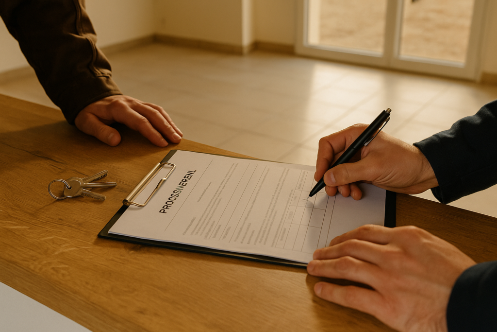 Signature du procès-verbal de réception des travaux